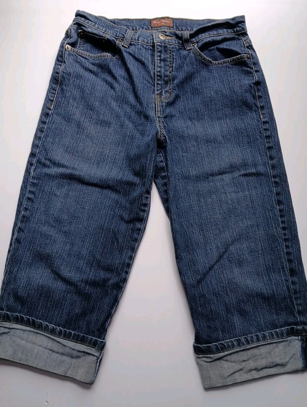 Duck Head Co. Classic Capri’s Size 10 Blue Jean Denim Cuffed‎